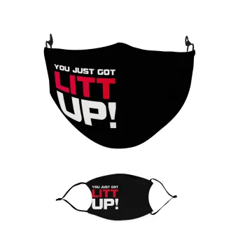 Suits You Just Got Litt Up! , Μάσκα υφασμάτινη παιδική πολλαπλών στρώσεων με υποδοχή φίλτρου