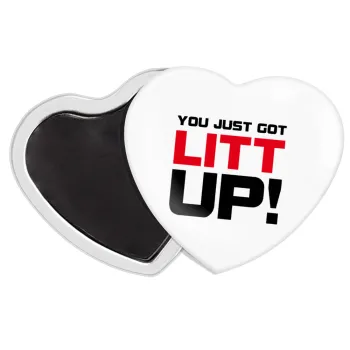 Suits You Just Got Litt Up! , Μαγνητάκι καρδιά (57x52mm)