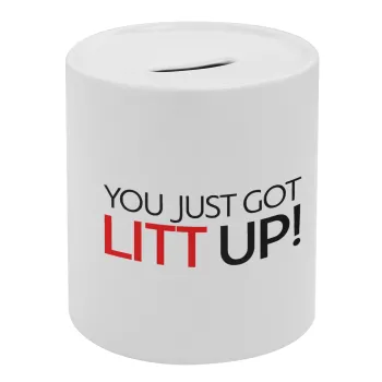 Suits You Just Got Litt Up! , Κουμπαράς πορσελάνης με τάπα