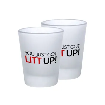 Suits You Just Got Litt Up! , Σφηνοπότηρα γυάλινα 45ml του πάγου (2 τεμάχια)