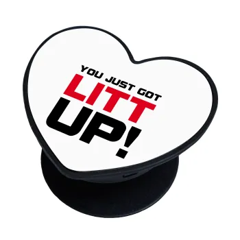 Suits You Just Got Litt Up! , Phone Holders Stand  καρδιά Μαύρο Βάση Στήριξης Κινητού στο Χέρι