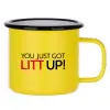 Metallic enamel MATT Yellow cup 360ml