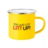 Yellow Enamel Metallic Cup 360ml