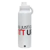 1L Stainless Steel Thermal Bottle with Phone Holder & Double Wall Insulation