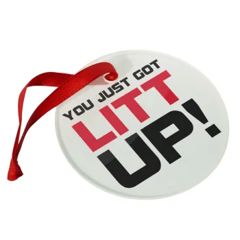 Suits You Just Got Litt Up! , Christmas ornament glass 9cm