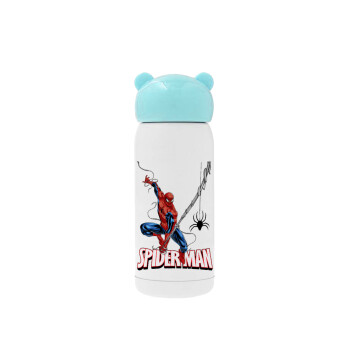 Spiderman fly, Γαλάζιο ανοξείδωτο παγούρι θερμό (Stainless steel), 320ml