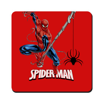 Spiderman fly, Τετράγωνο μαγνητάκι ξύλινο 9x9cm