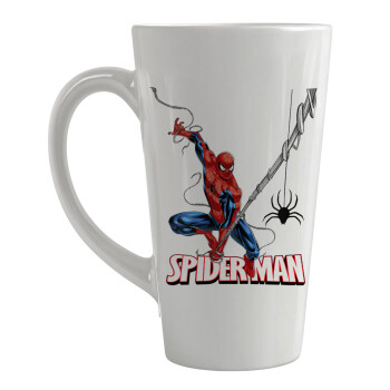 Spiderman fly, Κούπα κωνική Latte Μεγάλη, κεραμική, 450ml