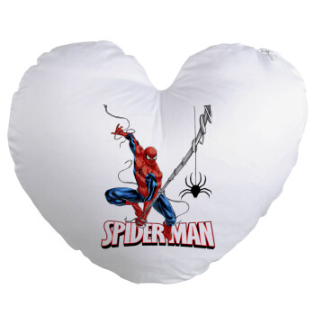 Spiderman fly, Μαξιλάρι καναπέ καρδιά 40x40cm περιέχεται το  γέμισμα