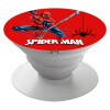 Spiderman fly, Pop Socket White Hand-held Mobile Phone Holder