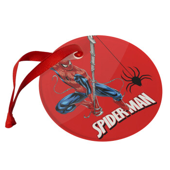 Spiderman fly, Χριστουγεννιάτικο στολίδι γυάλινο 9cm
