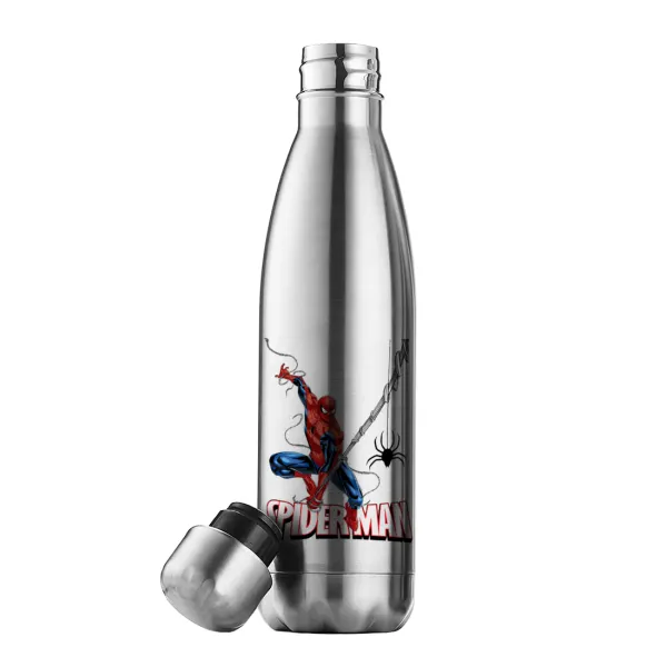 Spiderman fly — Μεταλλικό παγούρι θερμός Inox (Stainless steel), διπλού τοιχώματος, 500ml