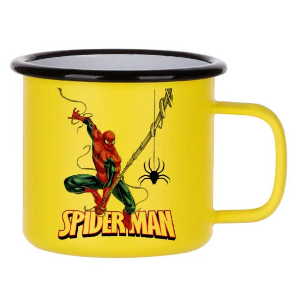 Spiderman fly — Metallic enamel MATT Yellow cup 360ml