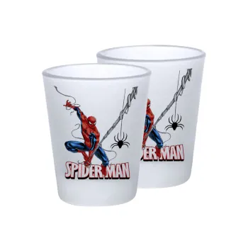 Spiderman fly, Σφηνοπότηρα γυάλινα 45ml του πάγου (2 τεμάχια)