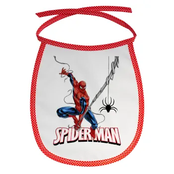 Spiderman fly, Σαλιάρα μωρού αλέκιαστη με κορδόνι Κόκκινη
