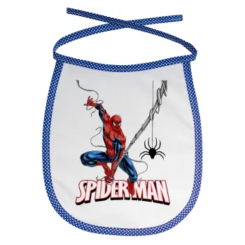 Spiderman fly, Σαλιάρα μωρού αλέκιαστη με κορδόνι Μπλε