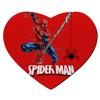 Spiderman fly, Mousepad heart 23x20cm
