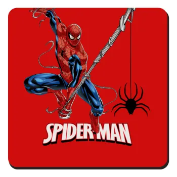 Spiderman fly, Τετράγωνο μαγνητάκι ξύλινο 9x9cm