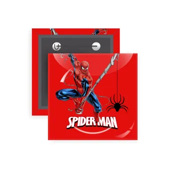 Spiderman fly, Κονκάρδα παραμάνα τετράγωνη 5x5cm