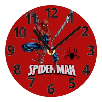 Spiderman fly, Ρολόι τοίχου γυάλινο (20cm)