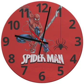 Spiderman fly, Ρολόι τοίχου γυάλινο (30cm)