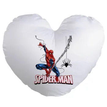 Spiderman fly, Μαξιλάρι καναπέ καρδιά 40x40cm περιέχεται το  γέμισμα
