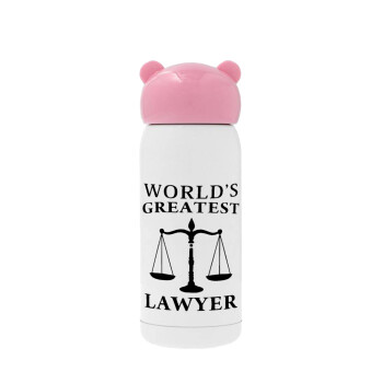 World's greatest Lawyer, Ροζ ανοξείδωτο παγούρι θερμό (Stainless steel), 320ml