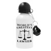 World's greatest Lawyer, Μεταλλικό παγούρι νερού, Λευκό, αλουμινίου 500ml