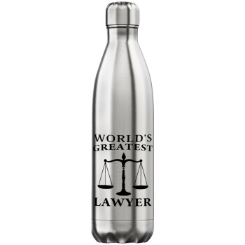 World's greatest Lawyer, Inox (Stainless steel) hot metal mug, double wall, 750ml