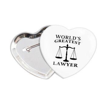 World's greatest Lawyer, Κονκάρδα παραμάνα καρδιά (57x52mm)