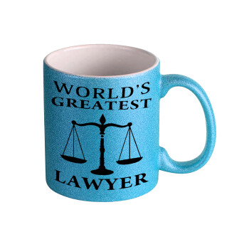 World's greatest Lawyer, Κούπα Σιέλ Glitter που γυαλίζει, κεραμική, 330ml
