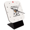 World's greatest Lawyer, Επιτραπέζιο ρολόι ξύλινο με δείκτες (10cm)