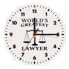 World's greatest Lawyer, Ρολόι τοίχου ξύλινο (20cm)