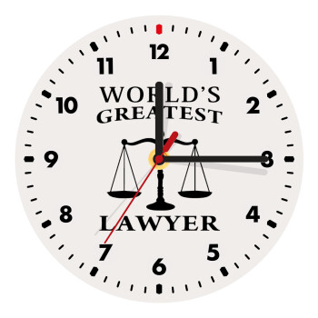World's greatest Lawyer, Wooden wall clock (20cm)