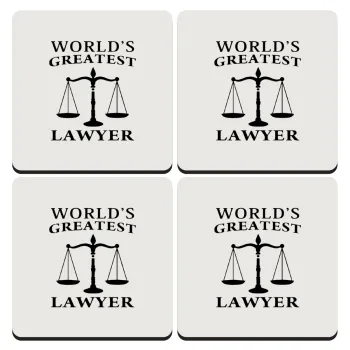 World's greatest Lawyer, ΣΕΤ 4 Σουβέρ ξύλινα τετράγωνα (9cm)