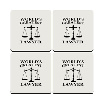 World's greatest Lawyer, ΣΕΤ 4 Σουβέρ ξύλινα τετράγωνα (9cm)