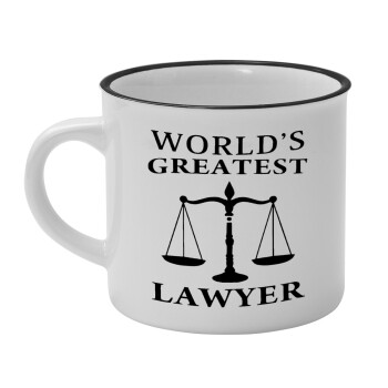 World's greatest Lawyer, Κούπα κεραμική vintage Λευκή/Μαύρη 230ml