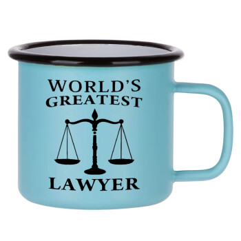 World's greatest Lawyer, Κούπα Μεταλλική εμαγιέ ΜΑΤ σιέλ 360ml