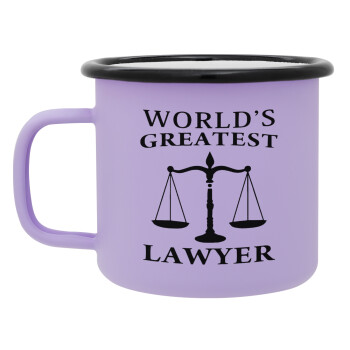 World's greatest Lawyer, Κούπα Μεταλλική εμαγιέ ΜΑΤ Light Pastel Purple 360ml