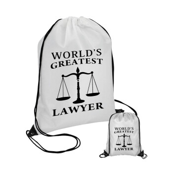 World's greatest Lawyer, Τσάντα πουγκί με μαύρα κορδόνια (1 τεμάχιο)