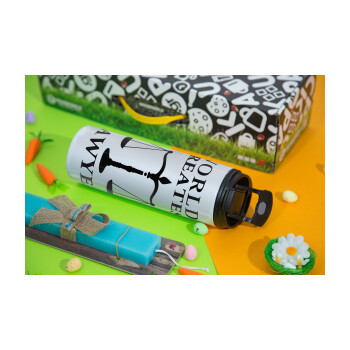 World's greatest Lawyer, Easter candle,Travel Tumbler 2 Lids, with metal straw & cleaning brush & aromatic flat candle (30cm) (BLUE)