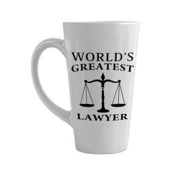 World's greatest Lawyer, Κούπα κωνική Latte Μεγάλη, κεραμική, 450ml