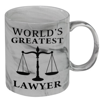 World's greatest Lawyer, Mug ceramic marble style, 330ml