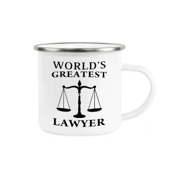 World's greatest Lawyer, Metallic enamel cup white 360ml