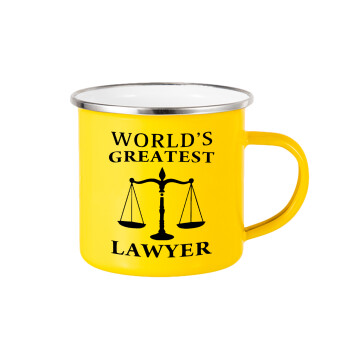 World's greatest Lawyer, Κούπα Μεταλλική εμαγιέ Κίτρινη 360ml