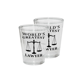 World's greatest Lawyer, Σφηνοπότηρα γυάλινα 45ml διάφανα (2 τεμάχια)