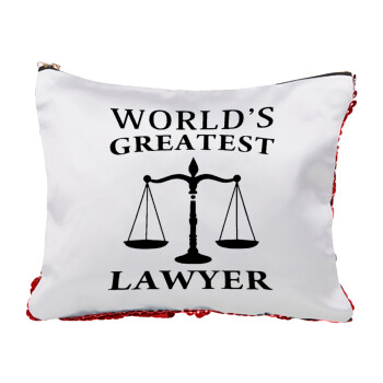 World's greatest Lawyer, Τσαντάκι νεσεσέρ με πούλιες (Sequin) Κόκκινο
