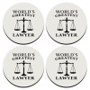 SET of 4 round wooden coasters (9cm)