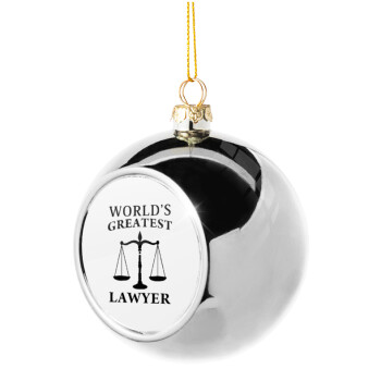 World's greatest Lawyer, Χριστουγεννιάτικη μπάλα δένδρου Ασημένια 8cm