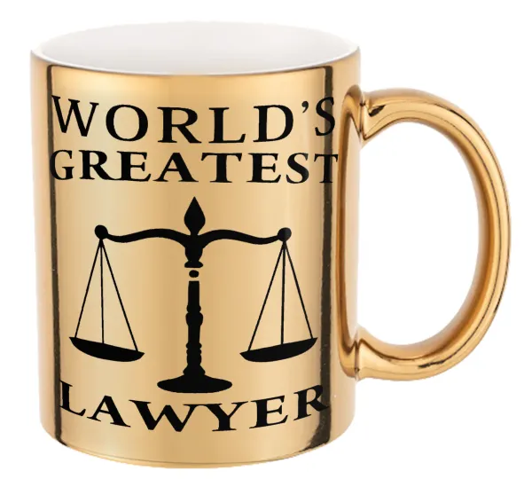 World's greatest Lawyer — Mug ceramic, gold mirror, 330ml